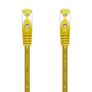 AISENS Cable De Red Latiguillo RJ45 LSZH Cat.7 600 MHz S FTP PIMF AWG26, Amarillo, 25 cm