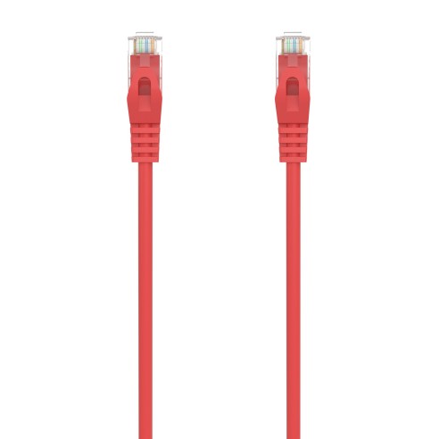 AISENS Cable de Red Latiguillo RJ45 LSZH Cat.6A 500 Mhz UTP Awg24, Rojo, 25CM