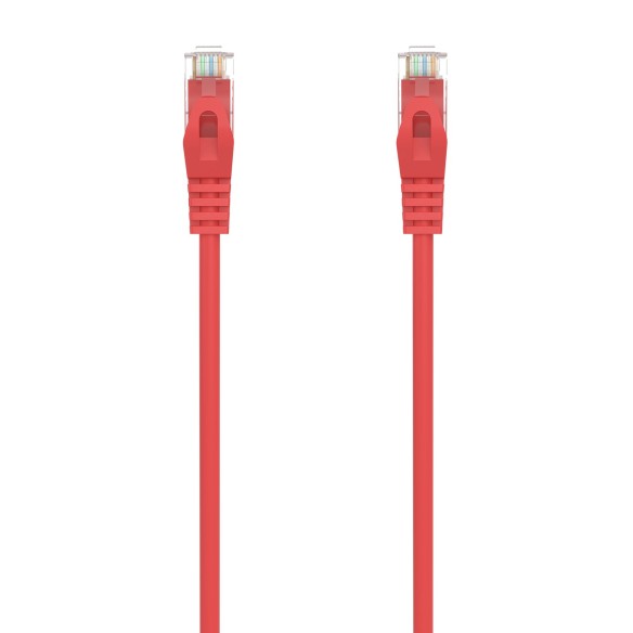 AISENS Cable de Red Latiguillo RJ45 LSZH Cat.6A 500 Mhz UTP Awg24, Rojo, 25CM