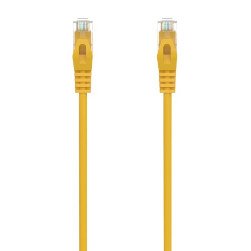 AISENS Cable de Red Latiguillo RJ45 LSZH Cat.6A 500 Mhz UTP AWG24, Amarillo, 0.5M