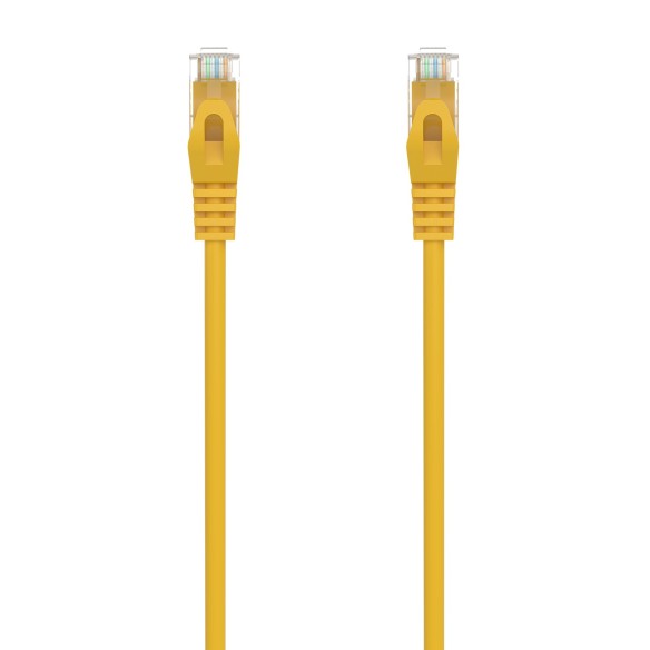 AISENS Cable de Red Latiguillo RJ45 LSZH Cat.6A 500 Mhz UTP AWG24, Amarillo, 0.5M