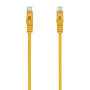AISENS Cable de Red Latiguillo RJ45 LSZH Cat.6A 500 Mhz UTP AWG24, Amarillo, 1.0M