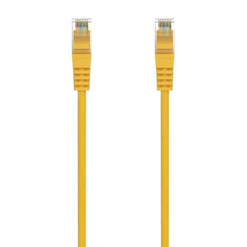 AISENS Cable de Red Latiguillo RJ45 LSZH Cat.6A 500 Mhz UTP AWG24, Amarillo, 1.0M