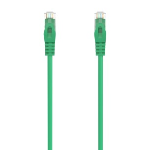 AISENS Cable de Red Latiguillo RJ45 LSZH Cat.6A 500 Mhz UTP AWG24, Verde, 25CM