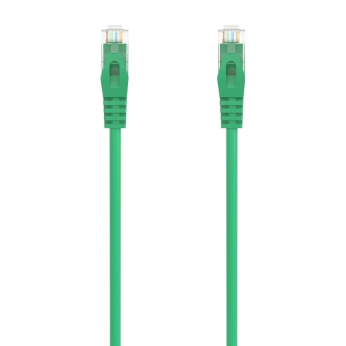 AISENS Cable de Red Latiguillo RJ45 LSZH Cat.6A 500 Mhz UTP AWG24, Verde, 25CM