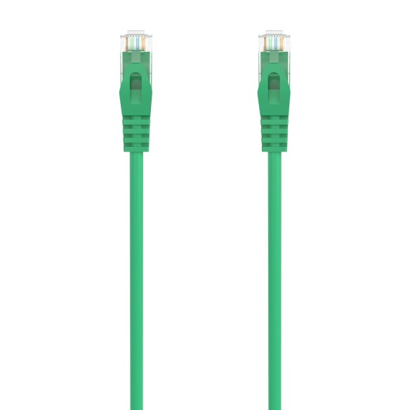 AISENS Cable de Red Latiguillo RJ45 LSZH Cat.6A 500 Mhz UTP AWG24, Verde, 25CM