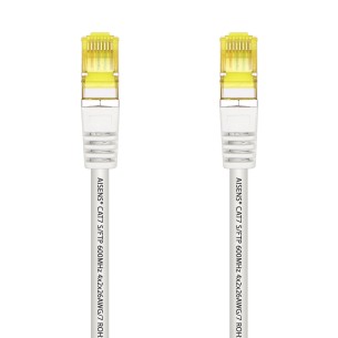 AISENS Cable De Red Latiguillo RJ45 LSZH Cat.7 600 MHz S FTP PIMF AWG26, Blanco, 0.5 m 2