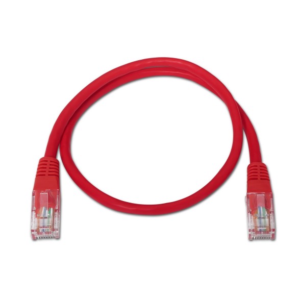 AISENS A133-0187 cable de red Rojo 0,5 m Cat5e U UTP (UTP)