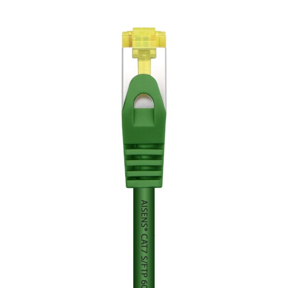 AISENS Cable De Red Latiguillo RJ45 LSZH Cat.7 600 MHz S FTP PIMF AWG26, Verde, 1.0 m