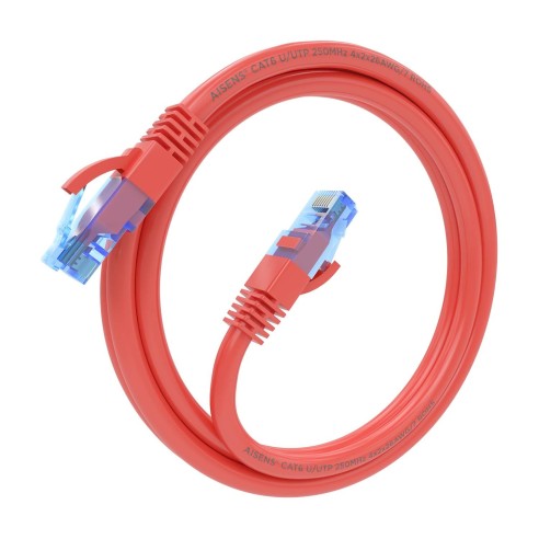AISENS Cable De Red Latiguillo RJ45 Cat.6 UTP AWG26 CCA, Rojo, 1.0 m