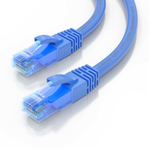 AISENS Cable De Red Latiguillo RJ45 Cat.6 UTP AWG26 CCA, Azul, 2.0 m
