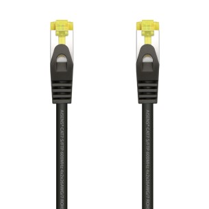 AISENS Cable De Red Latiguillo RJ45 LSZH Cat.7 600 MHz S FTP PIMF AWG26, Negro, 1.0 m